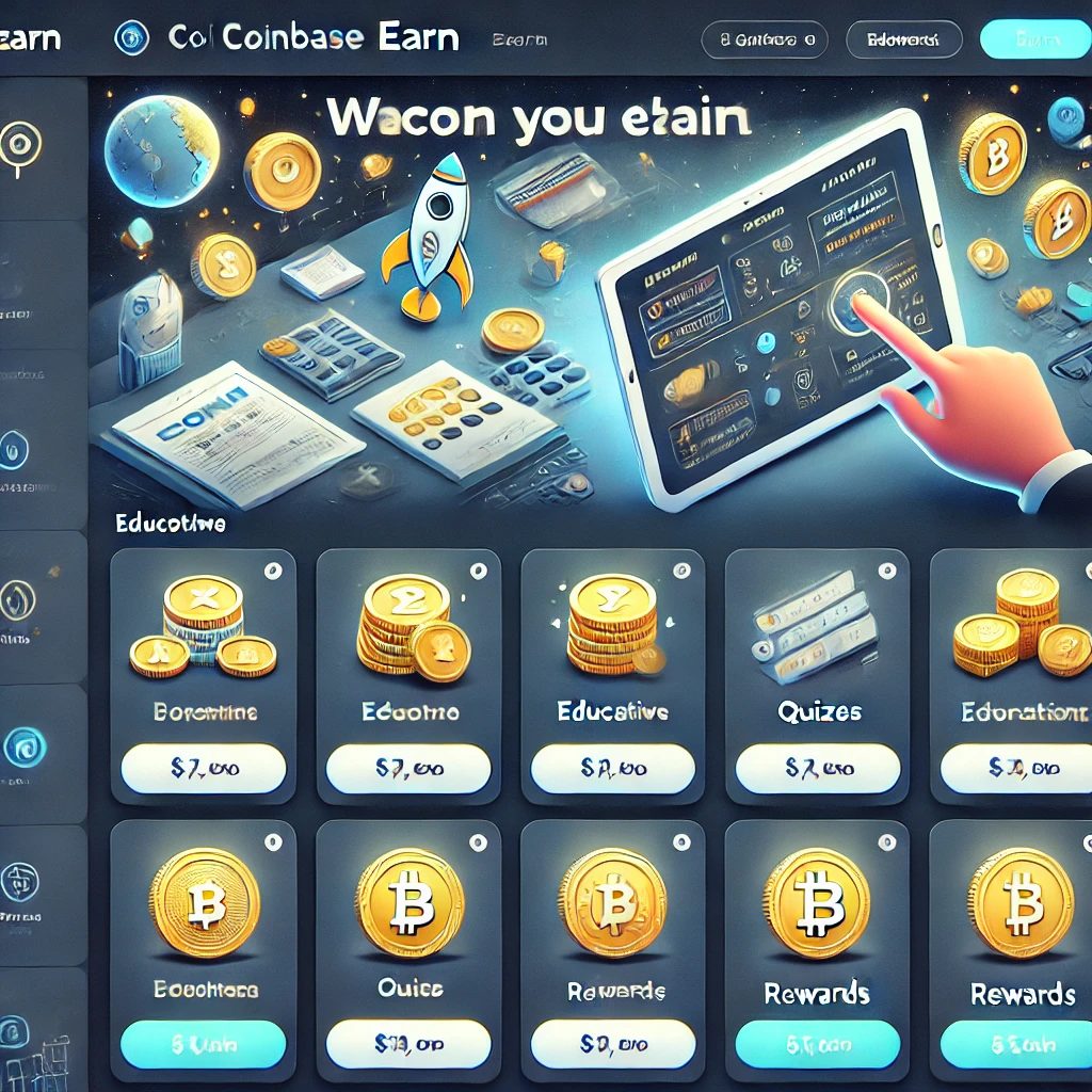 Screenshot of Coinbase Earn dashboard with educational content.