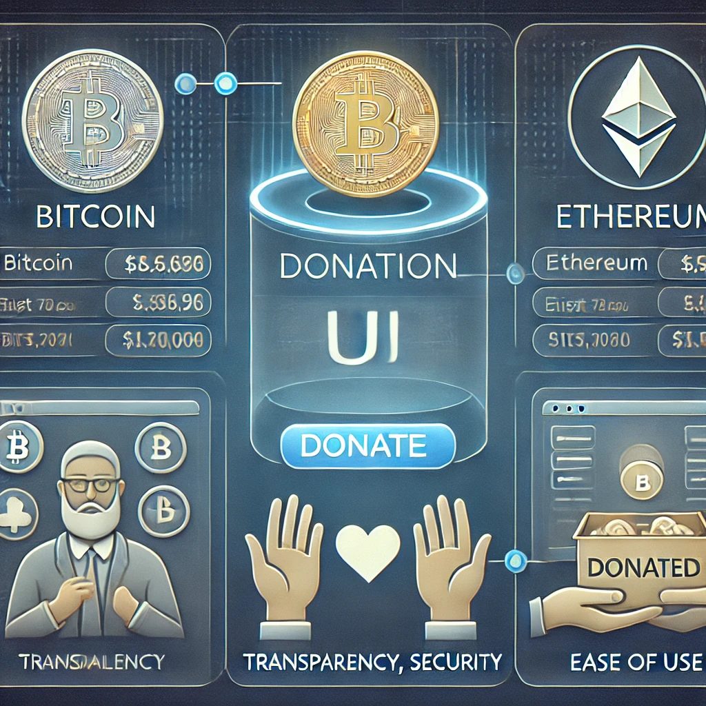 (Placeholder: Add an image of a crypto donation platform!)